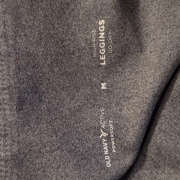 Old Navy Active Powersoft High Rise Leggings Go Dry Gray Joggers Size Medium - Picture 2 of 7